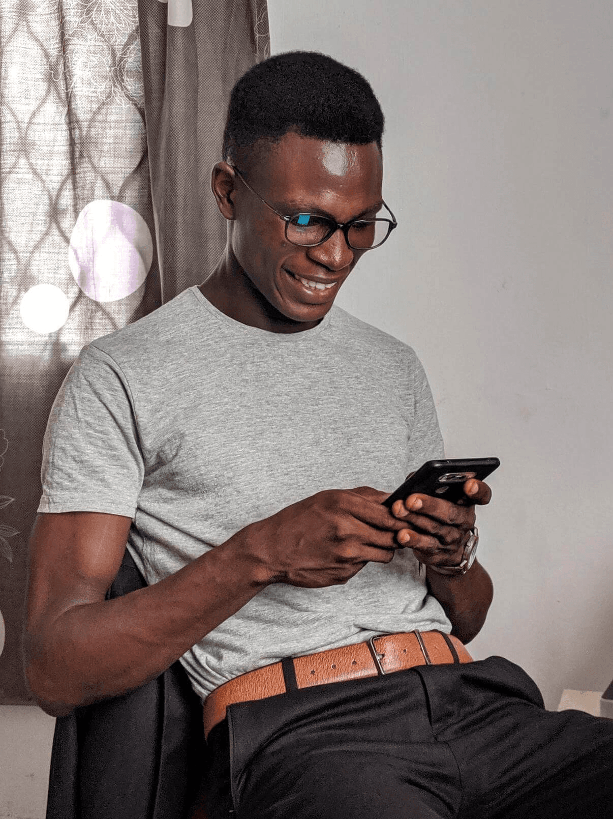 Man using phone