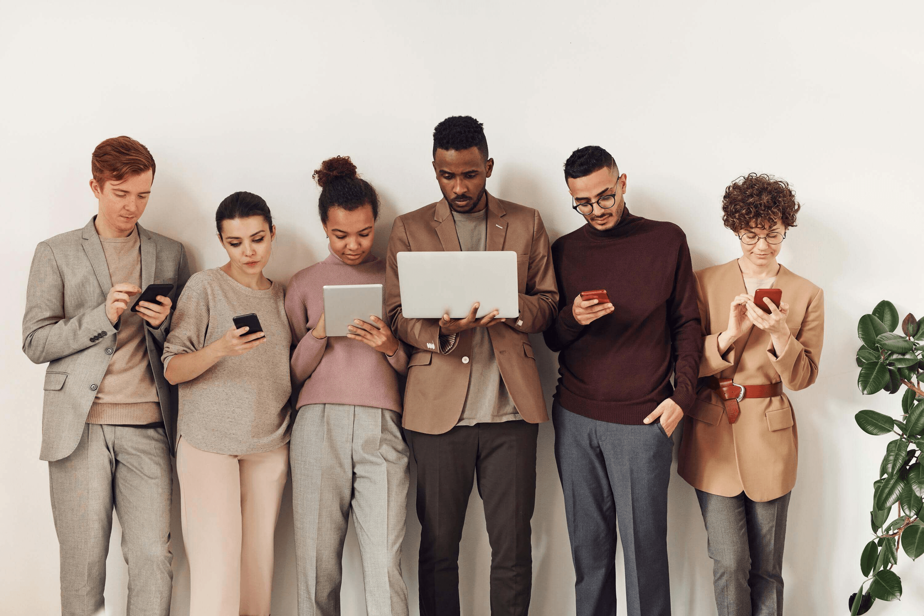 People using gadgets