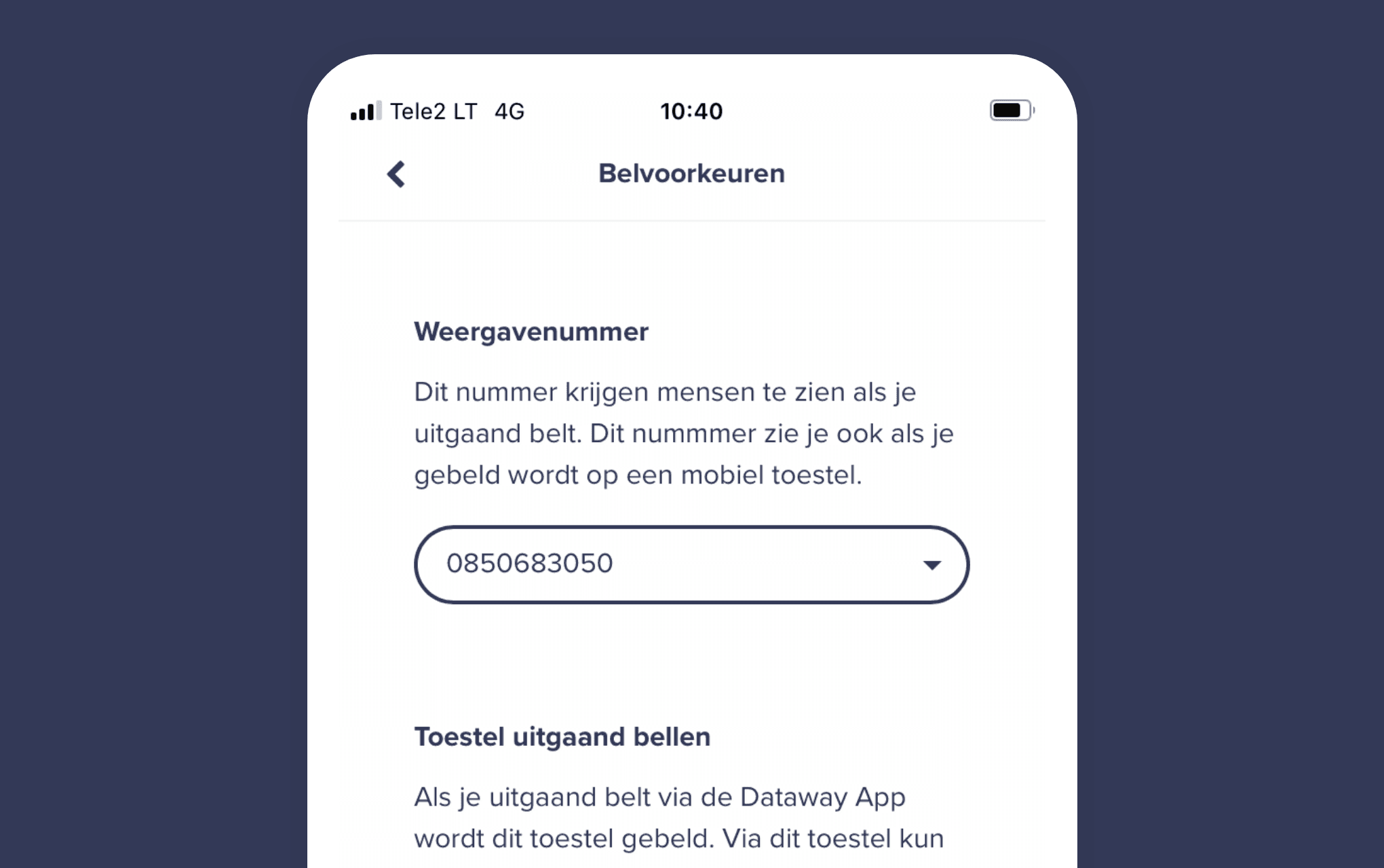 Wijzig je weergavenummer